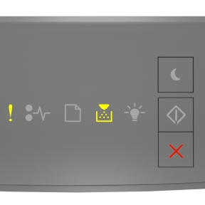 Lyssekvens på printerens kontrolpanel - Patron passer ikke t. billedenhed [41.xy]