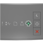 Printer control panel light sequence for Hex Trace