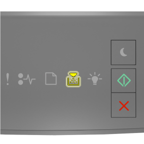 Printer control panel light sequence for Imaging unit low [84.xy]