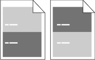 A sample of a print job with repeating defects