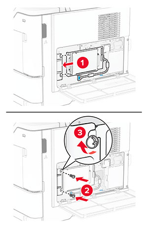 Il disco fisso viene inserito sulla scheda del controller. 