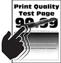 A page with print that smears when touched.