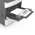 For two-sided printing, load the letterhead facedown, with the top edge entering the printer first.