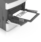 For two-sided printing, load the letterhead facedown, with the top edge entering the printer first.