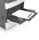 For one-sided printing, load letterhead faceup, with the bottom edge entering the printer first.