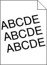 印刷の文字が傾いています