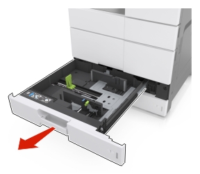 Pull out the tray completely.