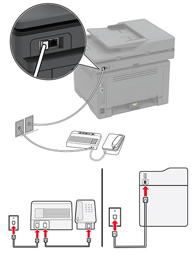 Как правильно подключить принтер Setting up the printer to fax