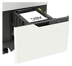 Для выполнения двусторонней печати фирменные бланки следует загружать лицевой стороной вверх, нижним краем к принтеру.