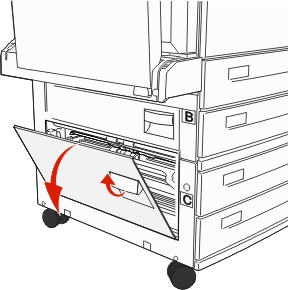 remove jam from Door C