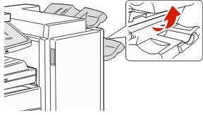 open staple finisher output bin