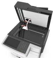 Loading the scanner glass