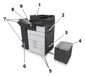 Mogelijke storingsgebieden in de printer