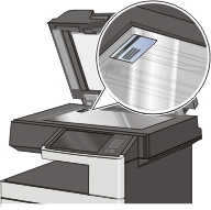 Placement of one card on the scanner glass