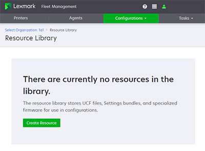 A screenshot of the Create Resource option.