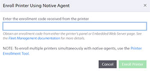 A screenshot of the Enroll Printer option.