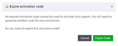 A screenshot of the Expire Code option.