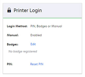 A screenshot of Reset PIN option.