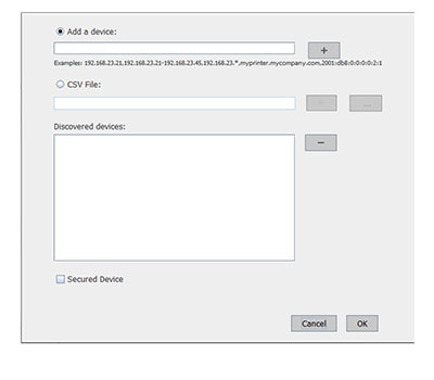 A screenshot showing how to add printers.