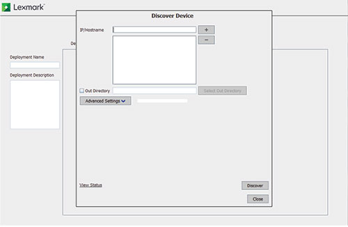 A screenshot showing how to discover devices.