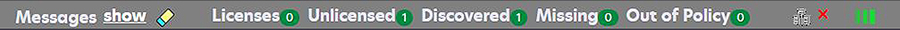 The Lexmark Management Console status bar.