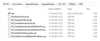 A screenshot showing SQT files.