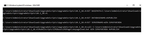 A screenshot showing the open upgrade_130.bat file.