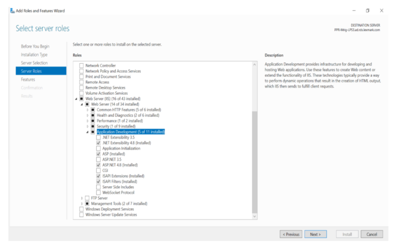 A screenshot showing the options you need to enable in the Application Development section.