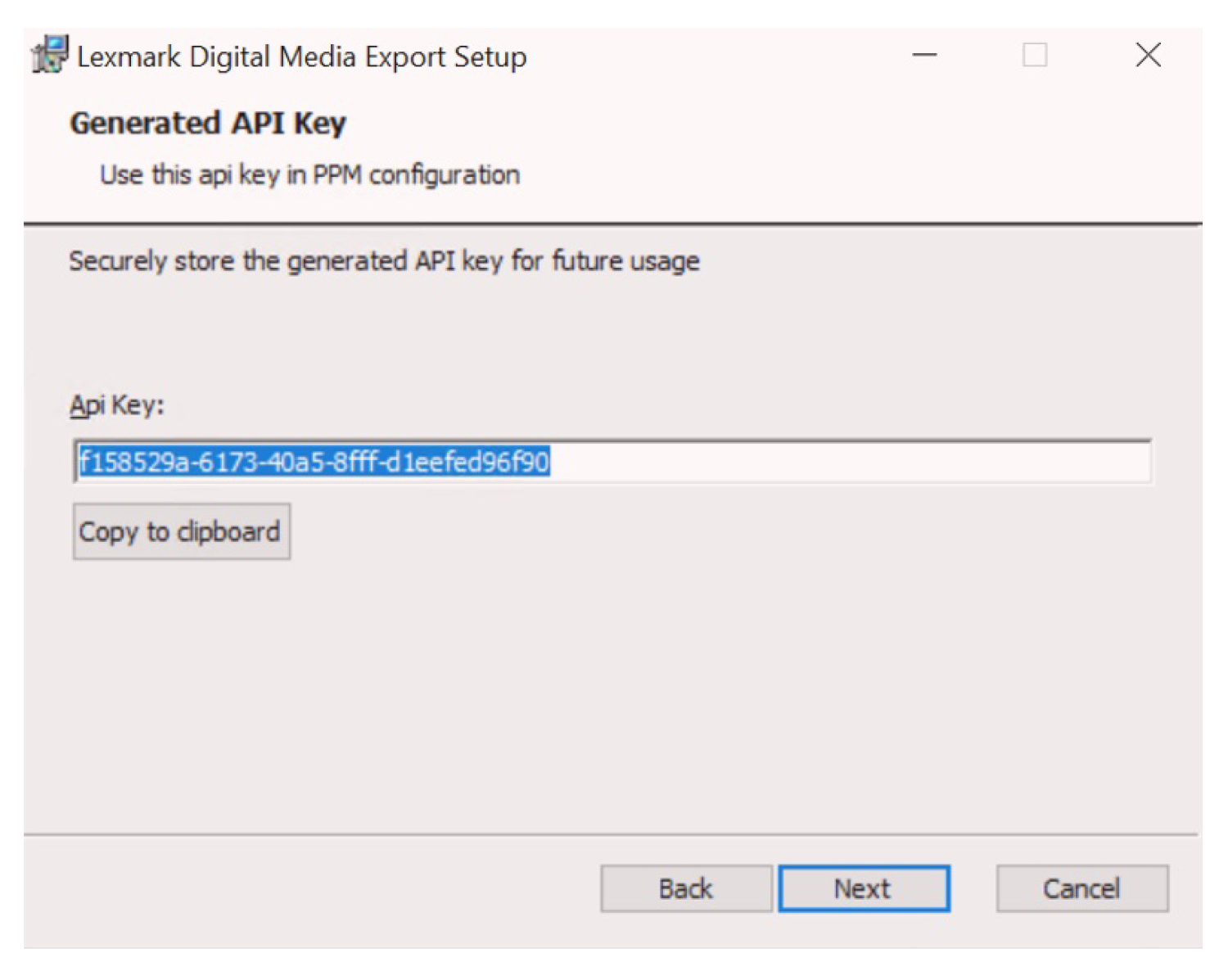 A screenshot showing how you can select the folder where you can store the Digital Media Export files.