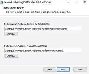 A screenshot of the destination folder window.