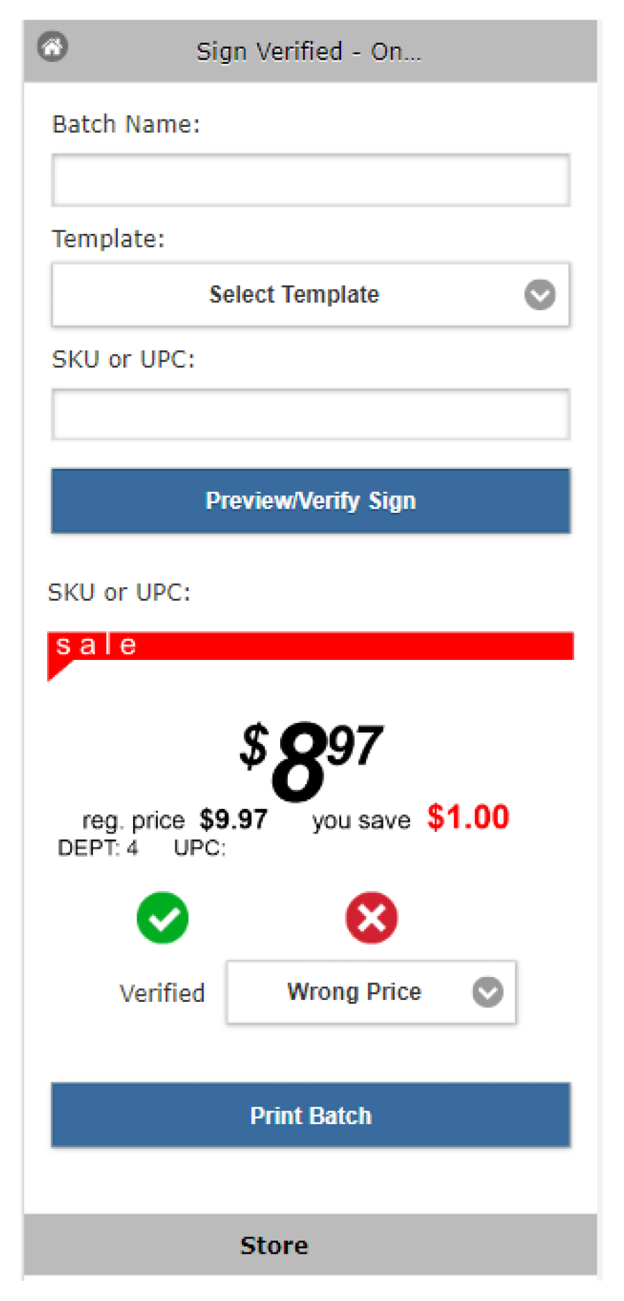 A screenshot of the verification options that appear after you click Preview/Verify Sign.