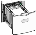 The illustration shows how to load 2000-sheet paper tray for duplexing.