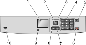 Printer control panel parts