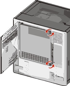 picture shows the removal of system board panel screws