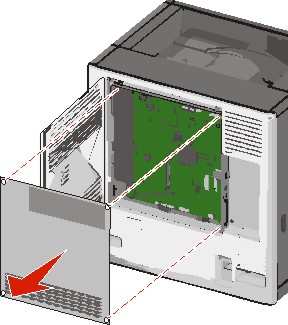 picture shows the removal of system board tray