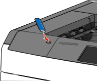 picture showing how to insert a flash drive into the printer usb port