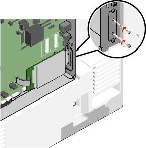 picture of attaching the hard drive screws