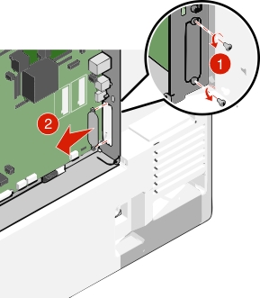 removing the system board port cover