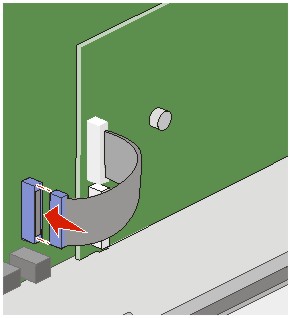 attaching isp cable