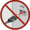 Do not connect the USB cable