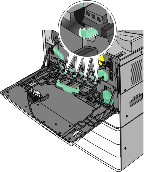 art showing the location of pc units and printhead wipers