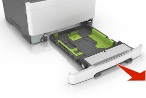 Pull out the tray completely.