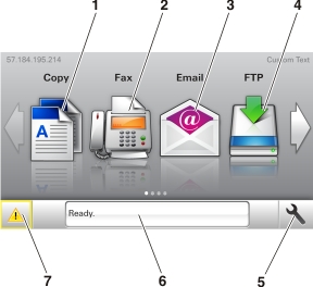 An example of a home screen