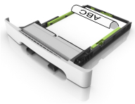 Load the letterhead into the tray facedown for two-sided (duplex) printing.