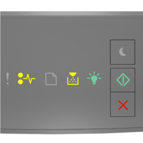 Printer control panel light sequence for 251 paper jam