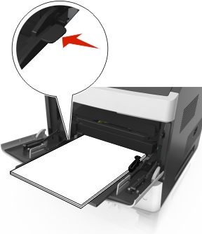 The paper fill indicator on the multipurpose feeder