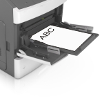 For one-sided printing, load the letterhead faceup, with the top edge entering the printer first.