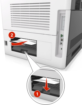 Press down the rear duplex flap, then firmly grasp the jammed paper, and then gently pull out the paper.