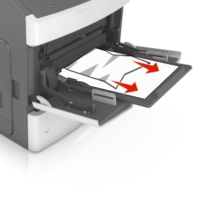 From the multipurpose feeder, firmly grasp the jammed paper on each side, and then gently pull it out.