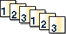 Print multiple copies of a document in a collated output.
